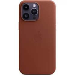 Apple iPhone kožený kryt s MagSafe na iPhone 14 Pro Max, cihlově hnědý