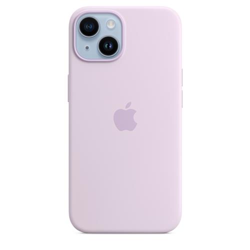 Apple iPhone silikonový kryt s MagSafe na iPhone 14, šeříkově modrý