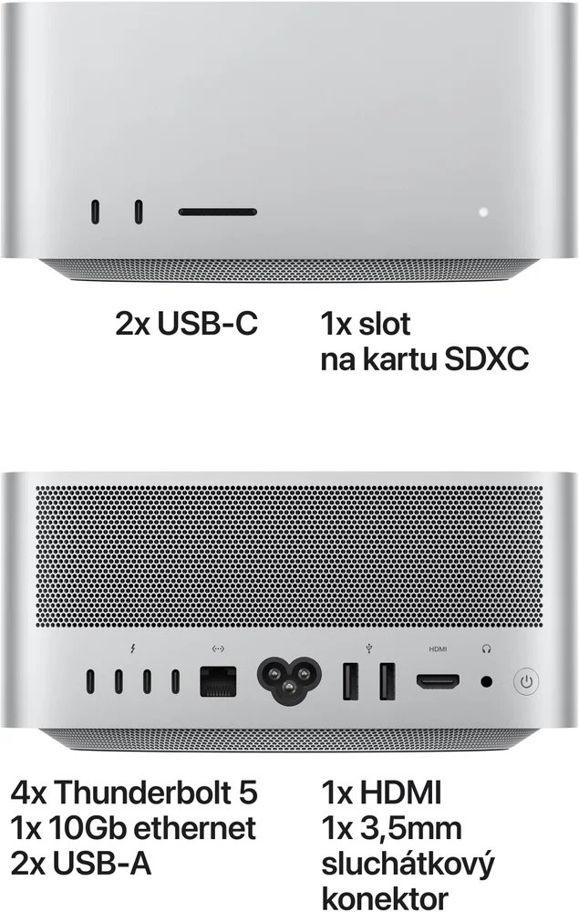 Apple Mac Studio, čip M5 Max, 18-jadrový procesor, 32-jadrová grafická karta, 36 GB, 512 GB