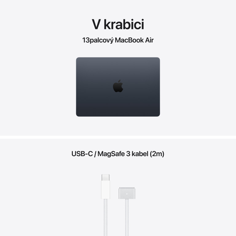 Apple MacBook Air 13" M5 24 GB, 1 TB SSD, polnočná čierna