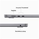 Apple MacBook Air 15",M2 8-core CPU/10-core GPU,8GB,256GB,Space Grey,CZ (MQKP3CZ/A)