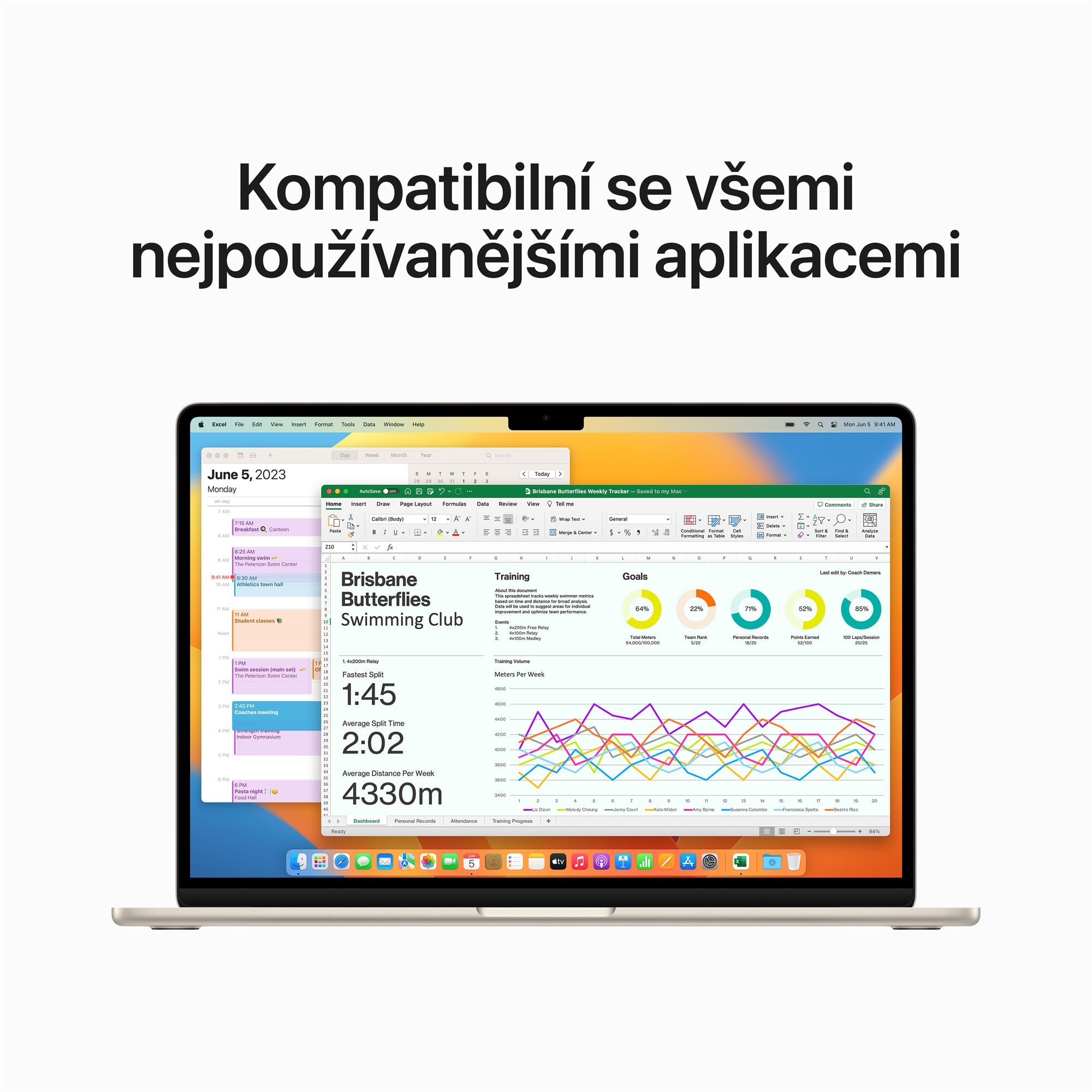 Apple MacBook Air 15",M2 8-core CPU/10-core GPU,8GB,256GB,Starlight,CZ (MQKU3CZ/A)