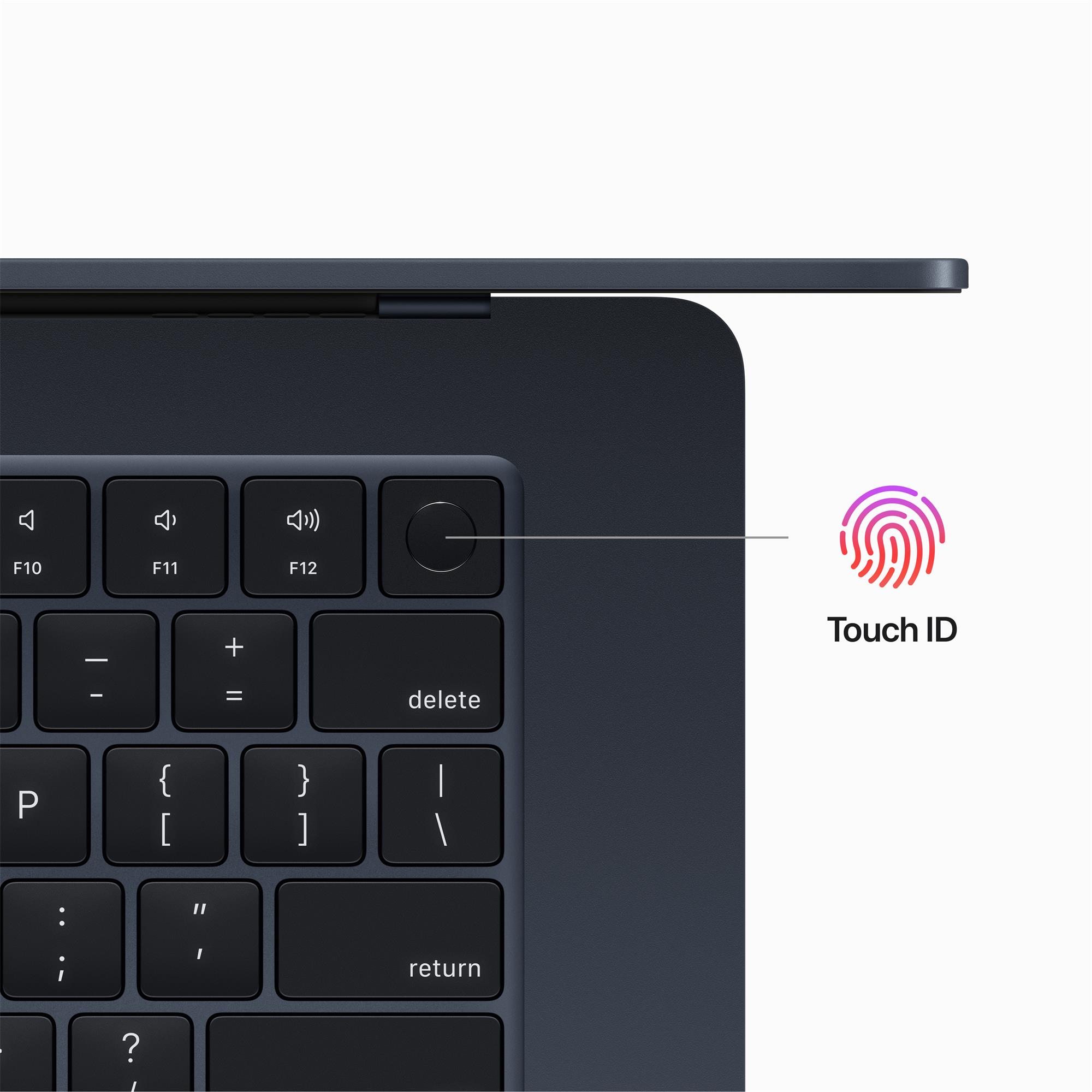 Apple MacBook Air 15",M2 8-jadrový CPU/10-jadrový GPU,8 GB,512 GB,Polnoc,CZ (MQKX3CZ/A)