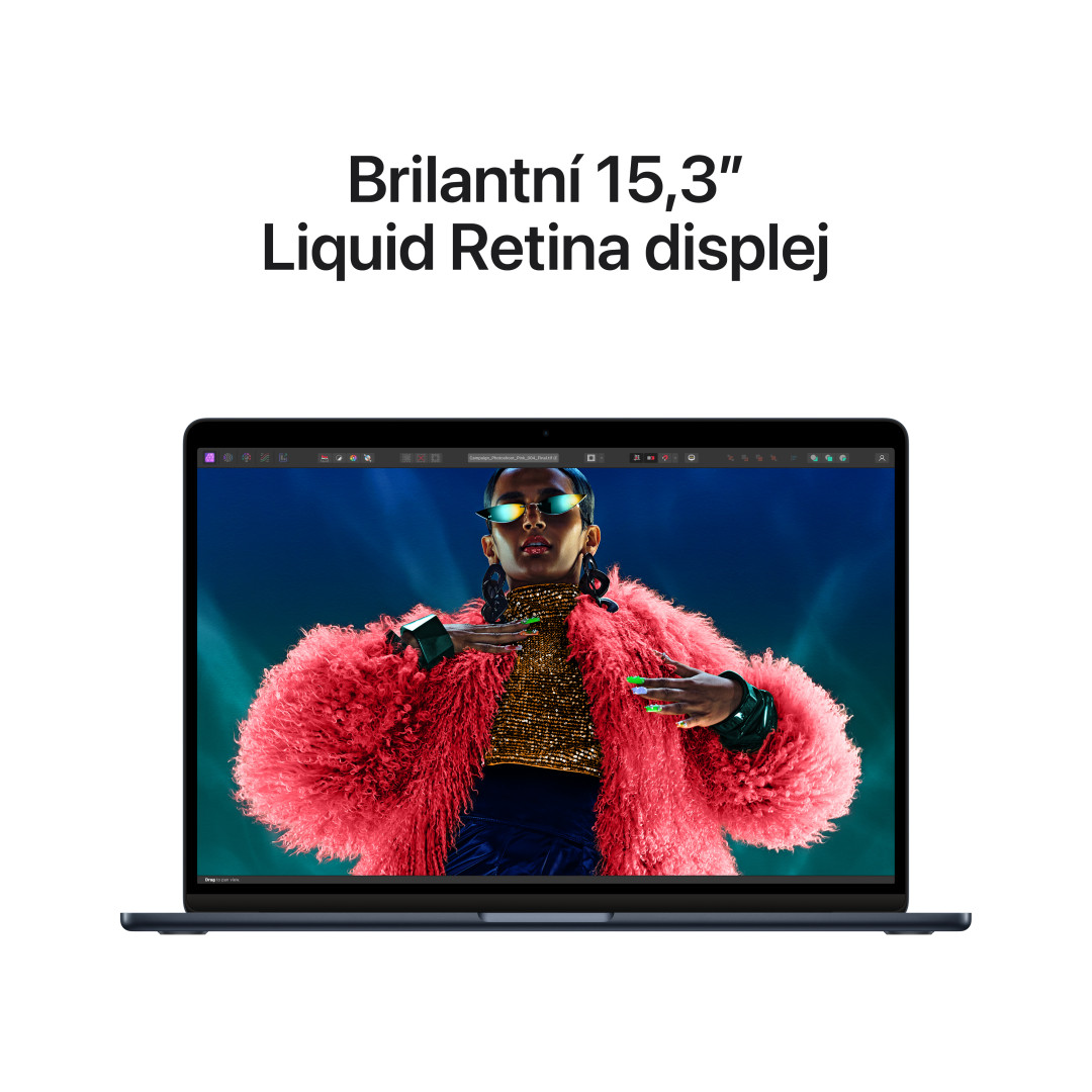 Apple MacBook Air 15'',M3 8-jadrový CPU/10-jadrový GPU,256 GB,8 GB,Polnoc (mryu3cz/a)