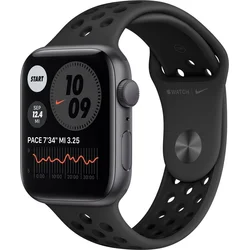 APPLE Watch Nike SE GPS, 44mm Space Grey Aluminium Case with Anthracite/Black Nike Sport Band - Regular (mkq83hc/a)