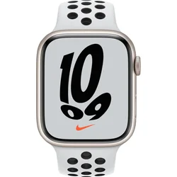 APPLE Watch Nike Series 7, 45mm Star./Plat./Black Nike SportBand (mkna3hc/a)