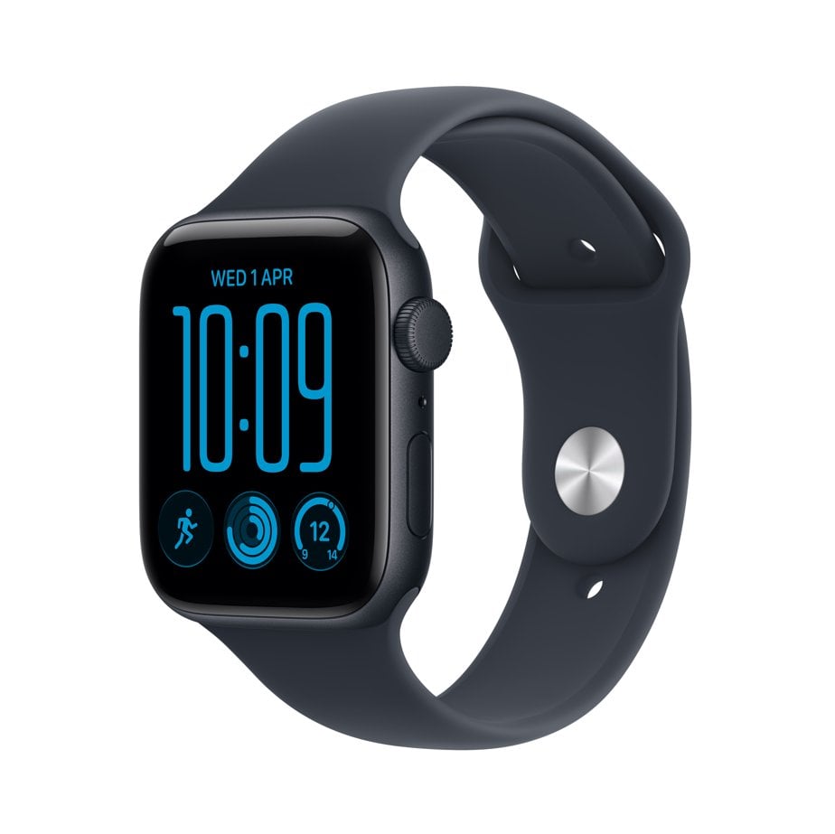 Apple Watch SE 3 GPS 40mm Midnight Aluminium Case with Navy Blue Sport Band - M/L