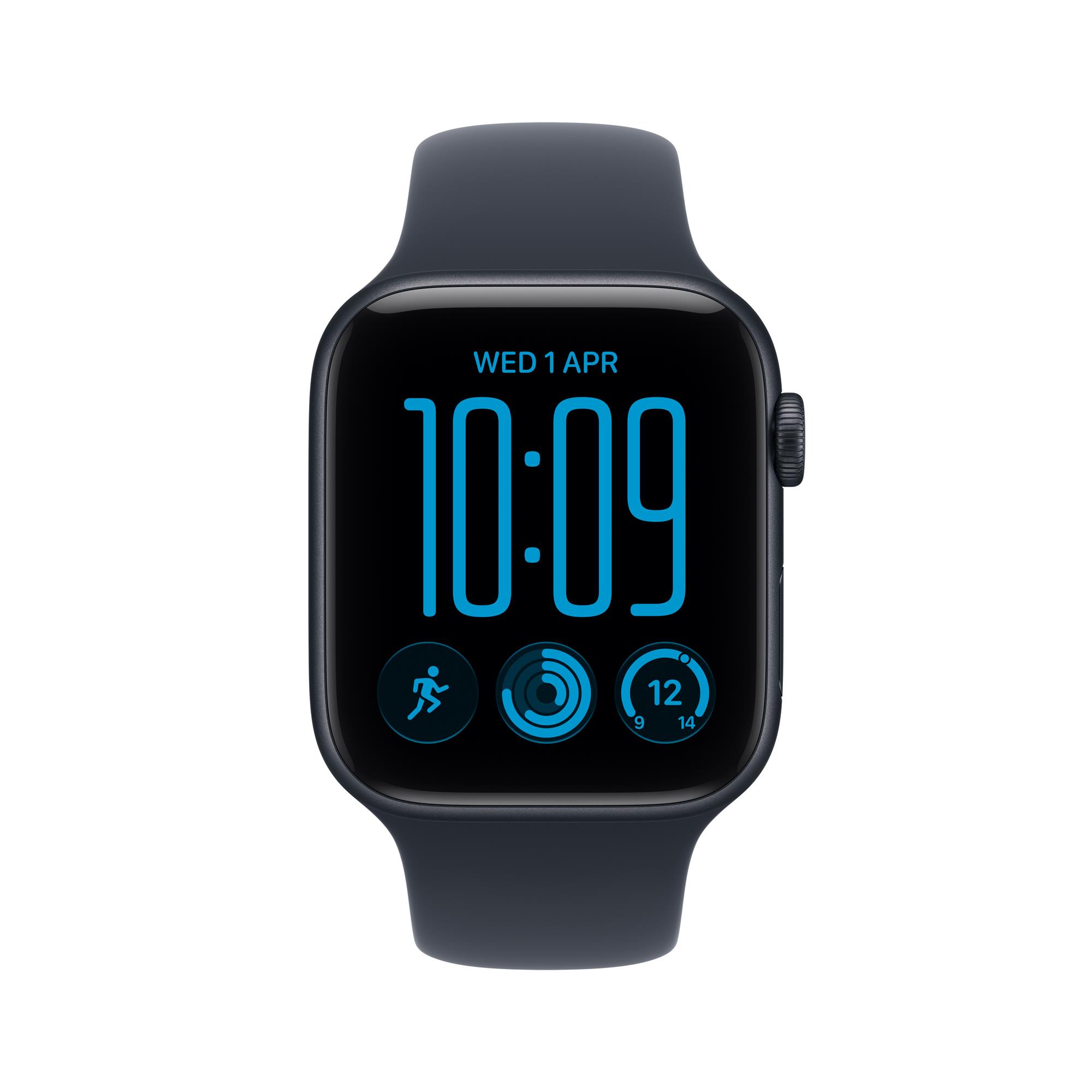 Apple Watch SE 3 GPS 40mm Midnight Aluminium Case with Navy Blue Sport Band - S/M