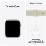 Apple Watch SE 3 GPS 40mm Starlight Aluminium Case with Sand Sport Band - M/L