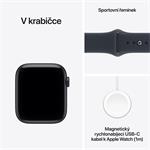 Apple Watch SE 3 GPS 44 mm, puzdro z hliníka v odtieni Midnight s modrým športovým remienkom – M/L