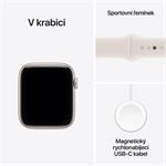 Apple Watch SE 3 GPS 44mm hliníkové puzdro Starlight Sport Band - S/M
