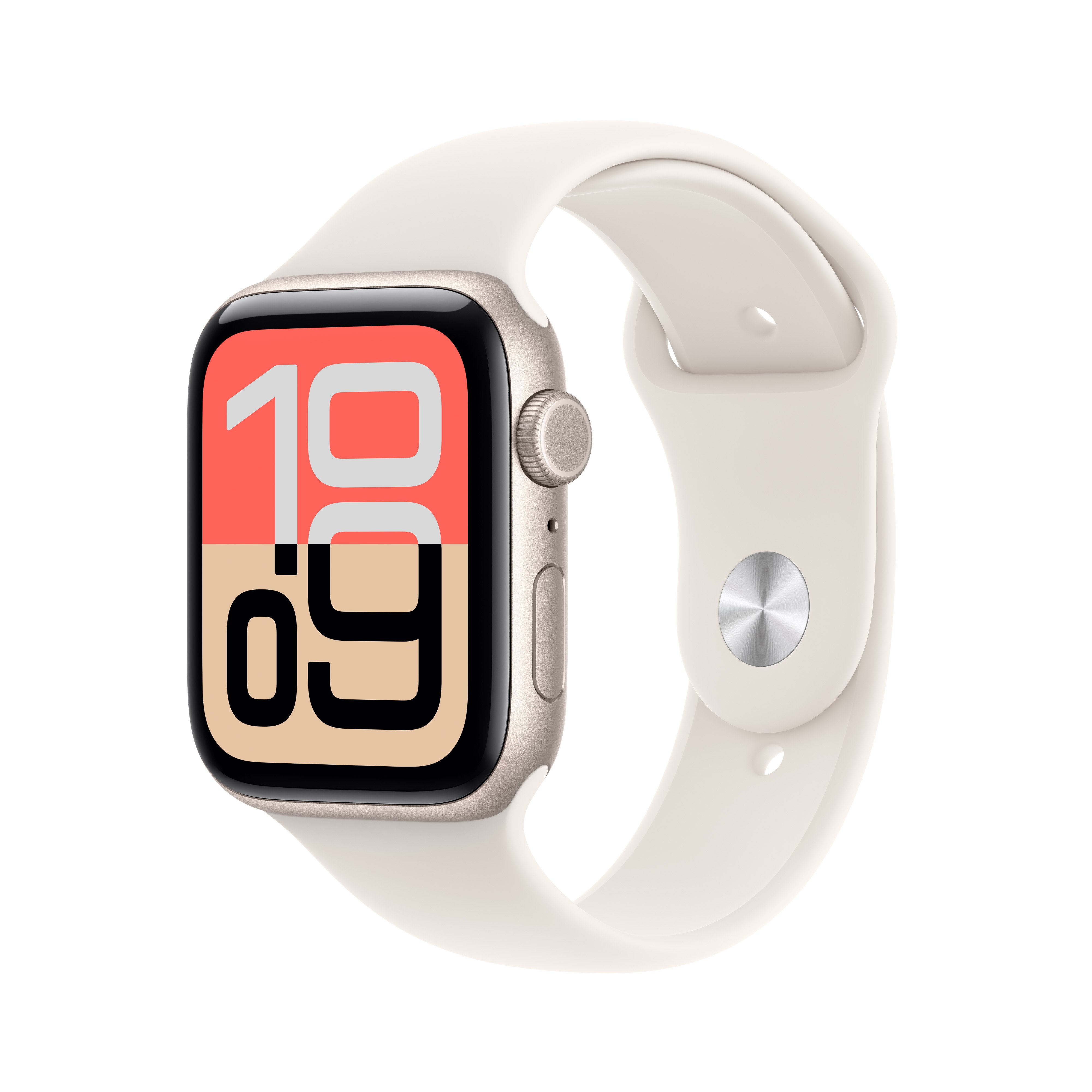 Apple Watch SE 3 GPS + Cellular 40 mm, hliníkové puzdro v odtieni Starlight so športovým remienkom v odtieni Sand – M/L