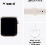 Apple Watch SE 3 GPS + Cellular 40mm Starlight Aluminium Case with Sand Sport Band - M/L