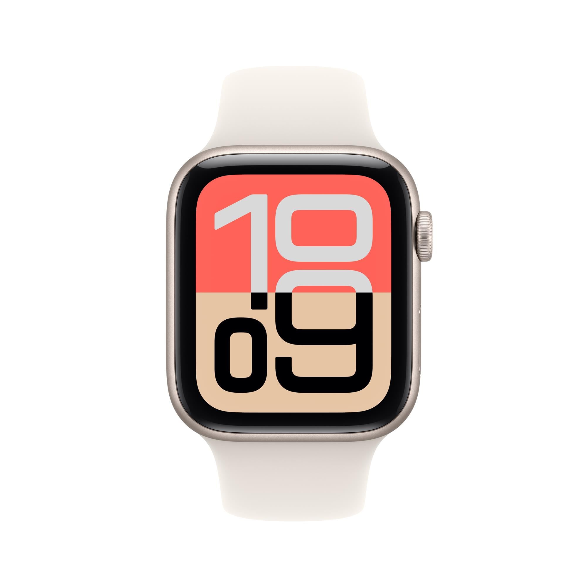Apple Watch SE 3 GPS + Cellular 44 mm, hliníkové puzdro v odtieni Starlight s remienkom Sand Sport – S/M