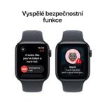 Apple Watch SE 3 GPS + Cellular 44 mm, puzdro v farbe Midnight Aluminium s modrým športovým remienkom – S/M