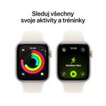 Apple Watch SE 3 GPS + Cellular 44mm Starlight Aluminium Case with Starlight Sport Band - M/L