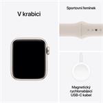 Apple Watch SE 40 mm Star White Aluminium s bielym športovým remienkom - S/M