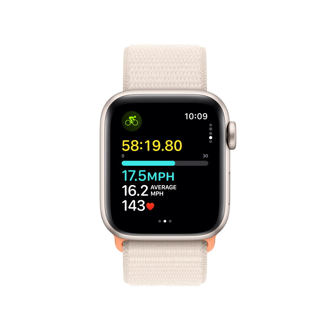 Apple Watch SE 40 mm Star White Aluminium s hviezdičkovým bielym športovým remienkom