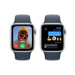 Apple Watch SE 40 mm strieborné hliníkové so športovým remienkom v búrkovo modrej farbe - S/M