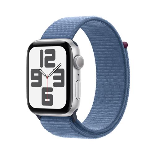 Apple Watch SE 40 mm strieborný hliník s ľadovo modrým športovým remienkom