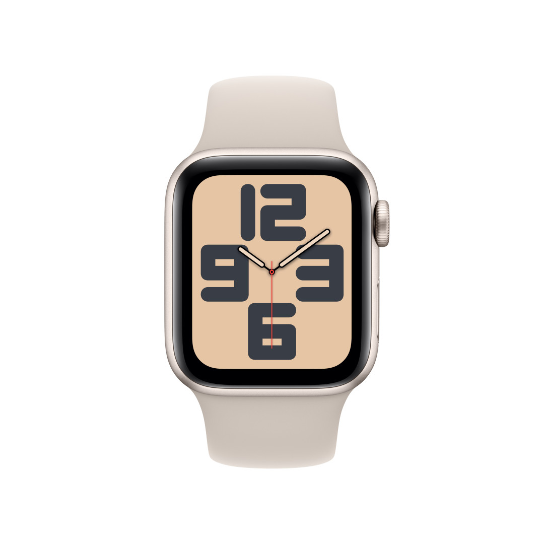 Apple Watch SE 40mm Hvězdně bílý hliník s hvězdně bílým sportovním řemínkem - S/M