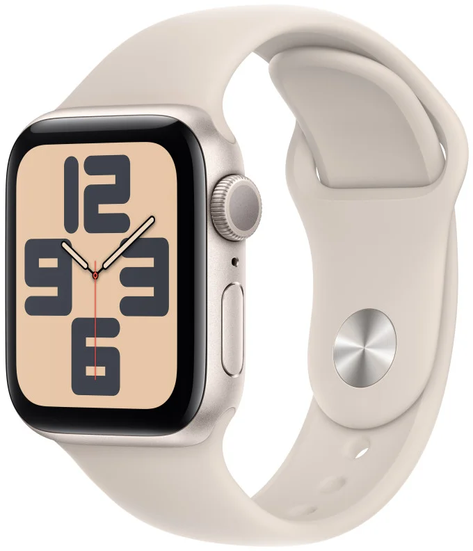 Apple Watch SE 40mm Hvězdně bílý hliník s hvězdně bílým sportovním řemínkem - S/M