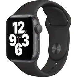 APPLE Watch SE 40mm Space Gray Aluminium Case with Black Sport Band - Regular
