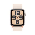 Apple Watch SE 44mm Hvězdně bílý hliník s hvězdně bílým provlékacím sportovním řemínkem