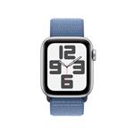 Apple Watch SE Cellular 40mm Stříbrný hliník s ledově modrým provlékacím sportovním řemínkem