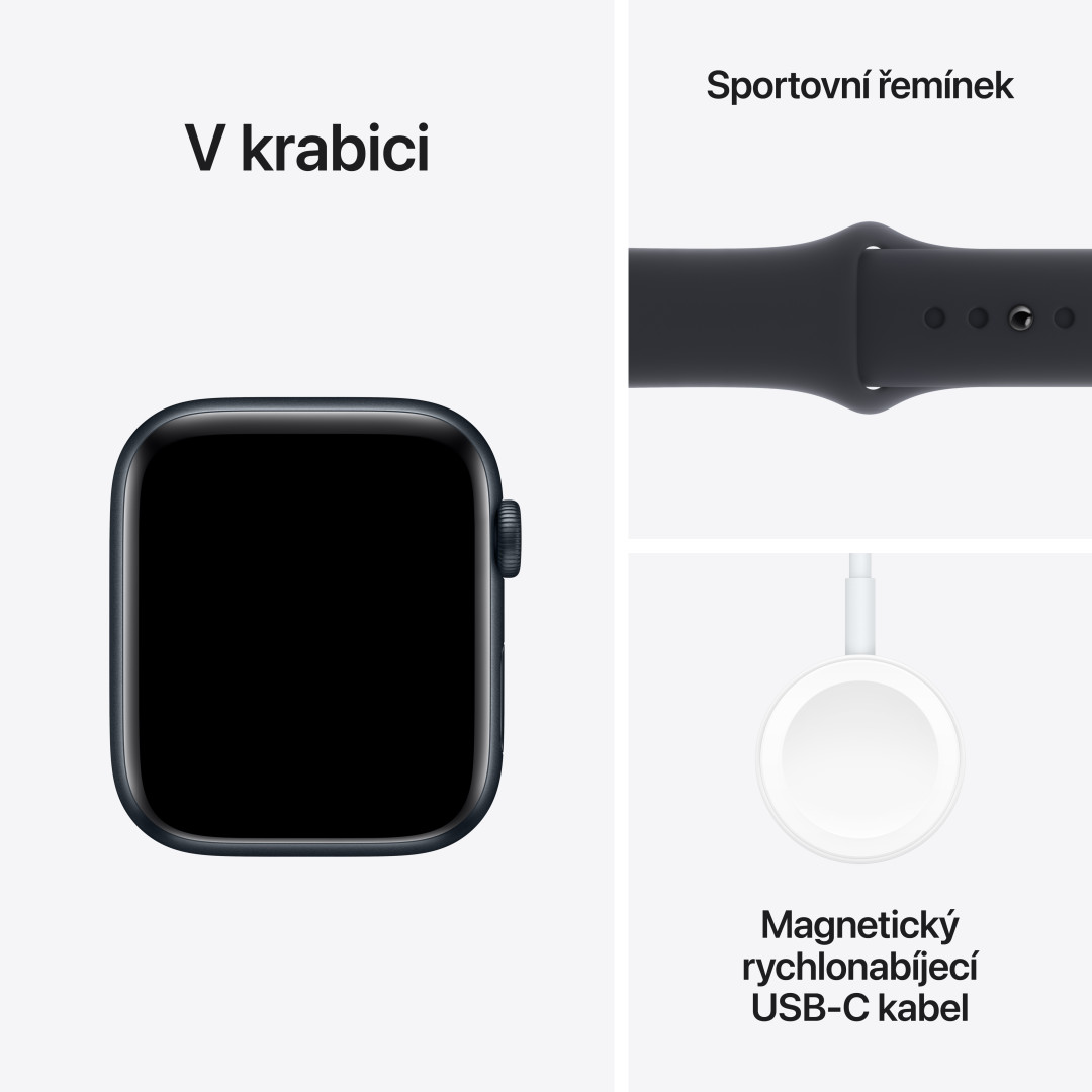 Apple Watch SE Cellular 44 mm Dark Ink Aluminium so športovým remienkom Dark Ink - S/M