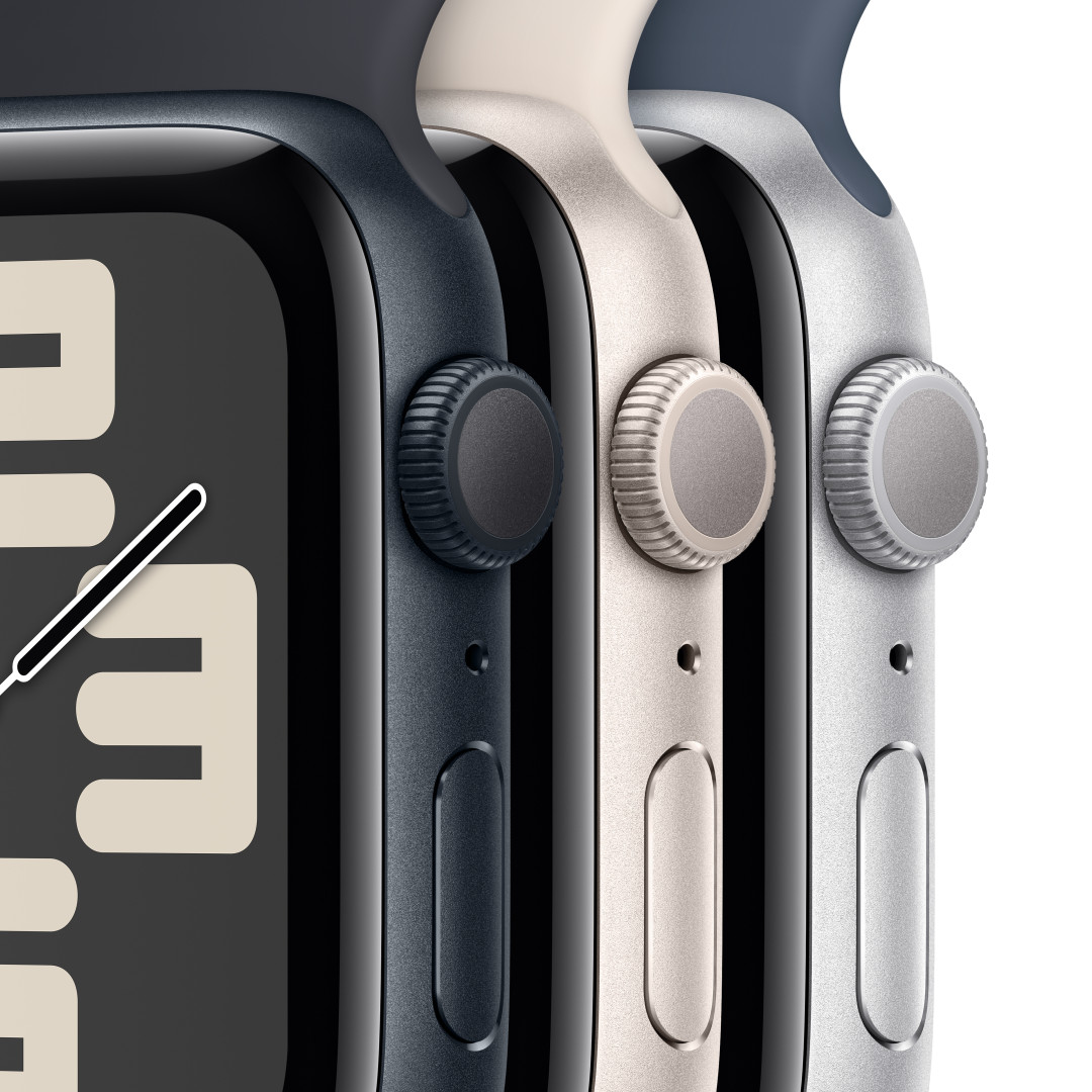 Apple Watch SE Cellular 44mm Hvězdně bílý hliník s hvězdně bílým sportovním řemínkem - M/L