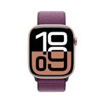 Apple Watch Series 10 GPS 46mm Rose Gold Aluminium Case with Plum Sport Loop (MWWV3QC/A)