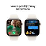 Apple Watch Series 10 GPS + Cellular 42mm Gold Titanium Case with Starlight Sport Band - S/M (MX063QC/A)
