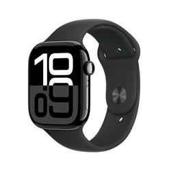 Apple Watch Series 10 GPS + Cellular 42mm Jet Black Aluminium Case with Black Sport Band - S/M (MWX63QC/A)