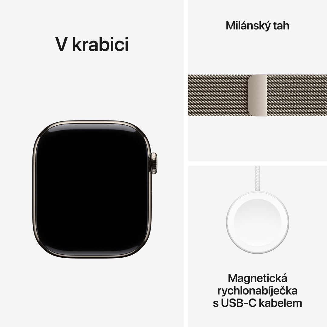 Apple Watch Series 10 GPS + Cellular 42mm Natural Milanese Loop