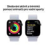Apple Watch Series 10 GPS + Cellular 42mm Silver Aluminium Case with Blue Cloud Sport Loop (MWX53QC/A)