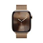 Apple Watch Series 10 GPS + Cellular 46mm Gold Titanium Case with Gold Milanese Loop - S/M (MC7T4QC/A)