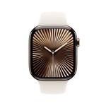 Apple Watch Series 10 GPS + Cellular 46mm Gold Titanium Case with Starlight Sport Band - M/L (MWYY3QC/A)