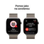 Apple Watch Series 10 GPS + Cellular 46mm puzdro z prírodného titánu s prírodnou milánskou slučkou - M/L (MWYC3QC/A)