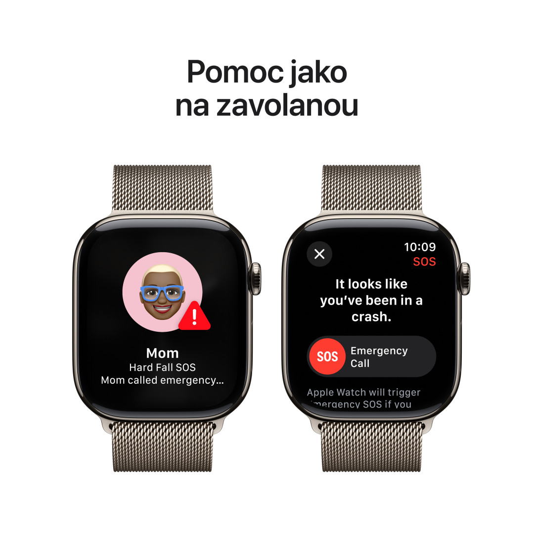 Apple Watch Series 10 GPS + Cellular 46mm puzdro z prírodného titánu s prírodnou milánskou slučkou - S/M (MC7Q4QC/A)