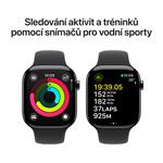 Apple Watch Series 10 GPS + Cellular 46mm Slate Titanium Case with Black Sport Band - M/L (MWYE3QC/A)