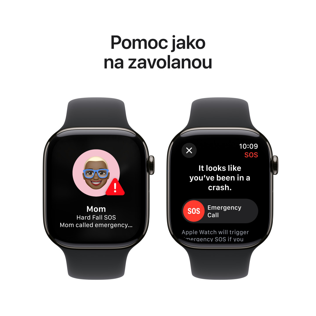 Apple Watch Series 10 GPS + Cellular 46mm Slate Titanium Case with Black Sport Band - S/M (MWYD3QC/A)