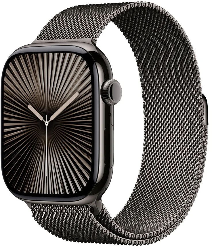 Apple Watch Series 10 GPS + Cellular 46mm Slate Titanium Case with Slate Milanese Loop - M/L (MWYW3QC/A)