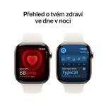 Apple Watch Series 10 GPS + Cellular 46mm zlaté titánové puzdro so športovým remienkom Starlight - M/L (MWYY3QC/A)