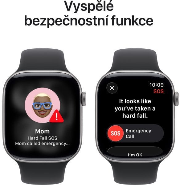 Apple Watch Series 11 GPS 42mm Aluminium Case Black Sport Band - M/L