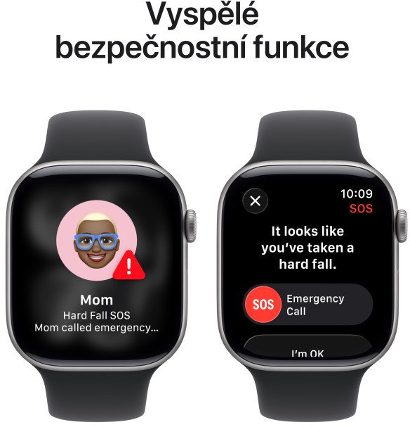 Apple Watch Series 11 GPS 42mm Aluminium Case Black Sport Band - S/M