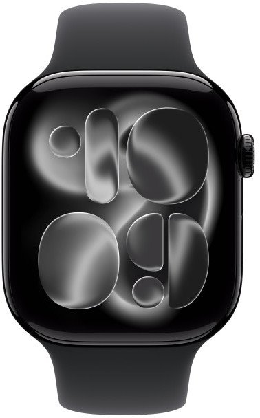Apple Watch Series 11 GPS 42mm Black Aluminium, Black Sport Band - S/M