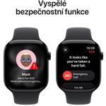 Apple Watch Series 11 GPS 46 mm, čierny hliník, čierny športový remienok – M/L