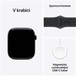 Apple Watch Series 11 GPS 46 mm čierny hliník, čierny športový remienok - M/L