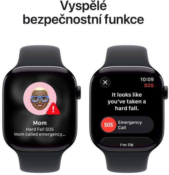 Apple Watch Series 11 GPS 46mm Black Aluminium, Black Sport Band - M/L